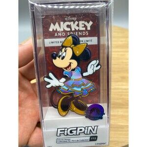 Disney Parks Figpin Pin Minnie Mouse Limited Release 50th Anniversary 772